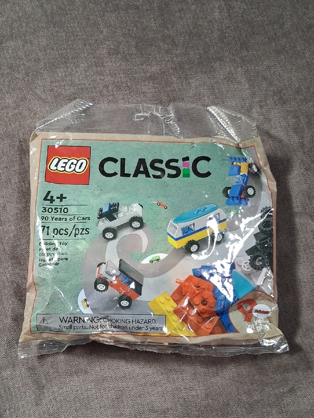 LEGO Classic 90 Years of Cars 30510 71 Pieces Age 4+ NEW